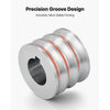 VEVOR Replacement Roller for Rolling Mill 3 Sizes Grooves 2 Square Rollers, Jewelry DIY Tool Accessory Parts, Premium Alloy Steel, Easy Installation, for Pressing Ductile Metals, Gold, Silver, Brass