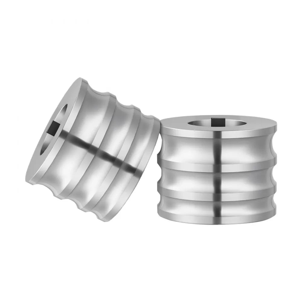 VEVOR Replacement Roller for Rolling Mill 3 Sizes Grooves 2 Domed Rollers, Jewelry DIY Tool Accessory Parts, Premium Alloy Steel, Easy Installation, for Pressing Ductile Metals, Gold, Silver, Brass
