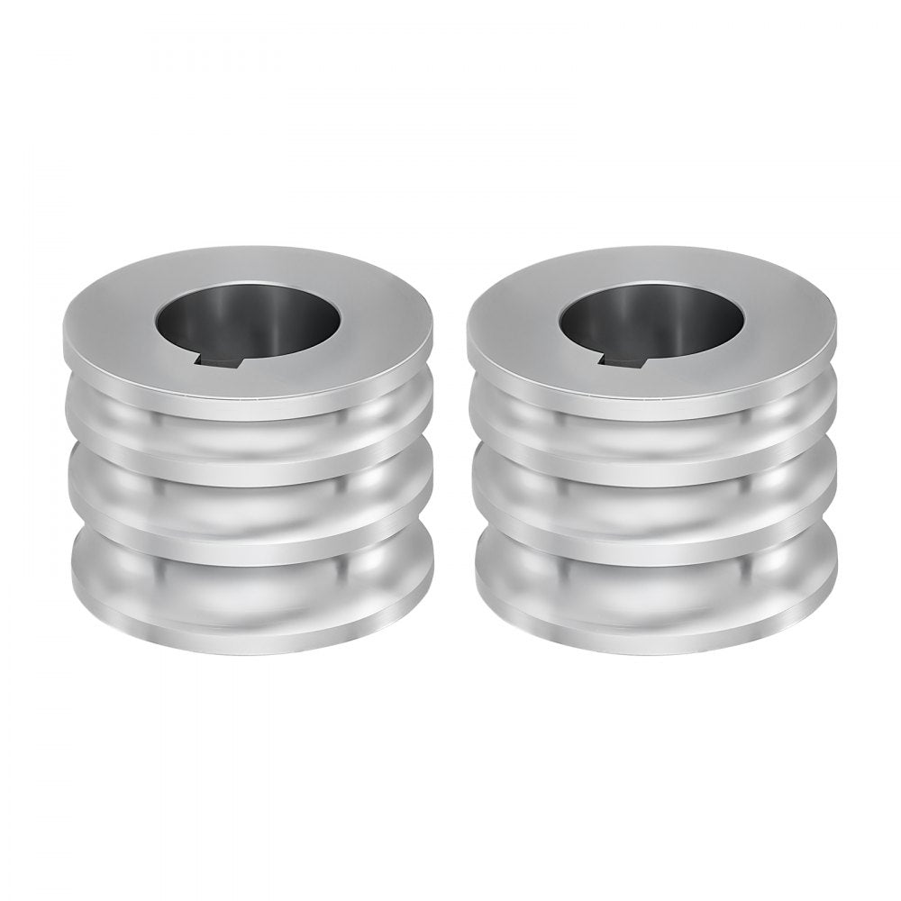 VEVOR Replacement Roller for Rolling Mill 3 Sizes Grooves 2 Domed Rollers, Jewelry DIY Tool Accessory Parts, Premium Alloy Steel, Easy Installation, for Pressing Ductile Metals, Gold, Silver, Brass