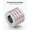 VEVOR Replacement Roller for Rolling Mill 4 Sizes Grooves 2 Round Rollers, Jewelry DIY Tool Accessory Parts, Premium Alloy Steel, Easy Installation, for Pressing Ductile Metals, Gold, Silver, Brass