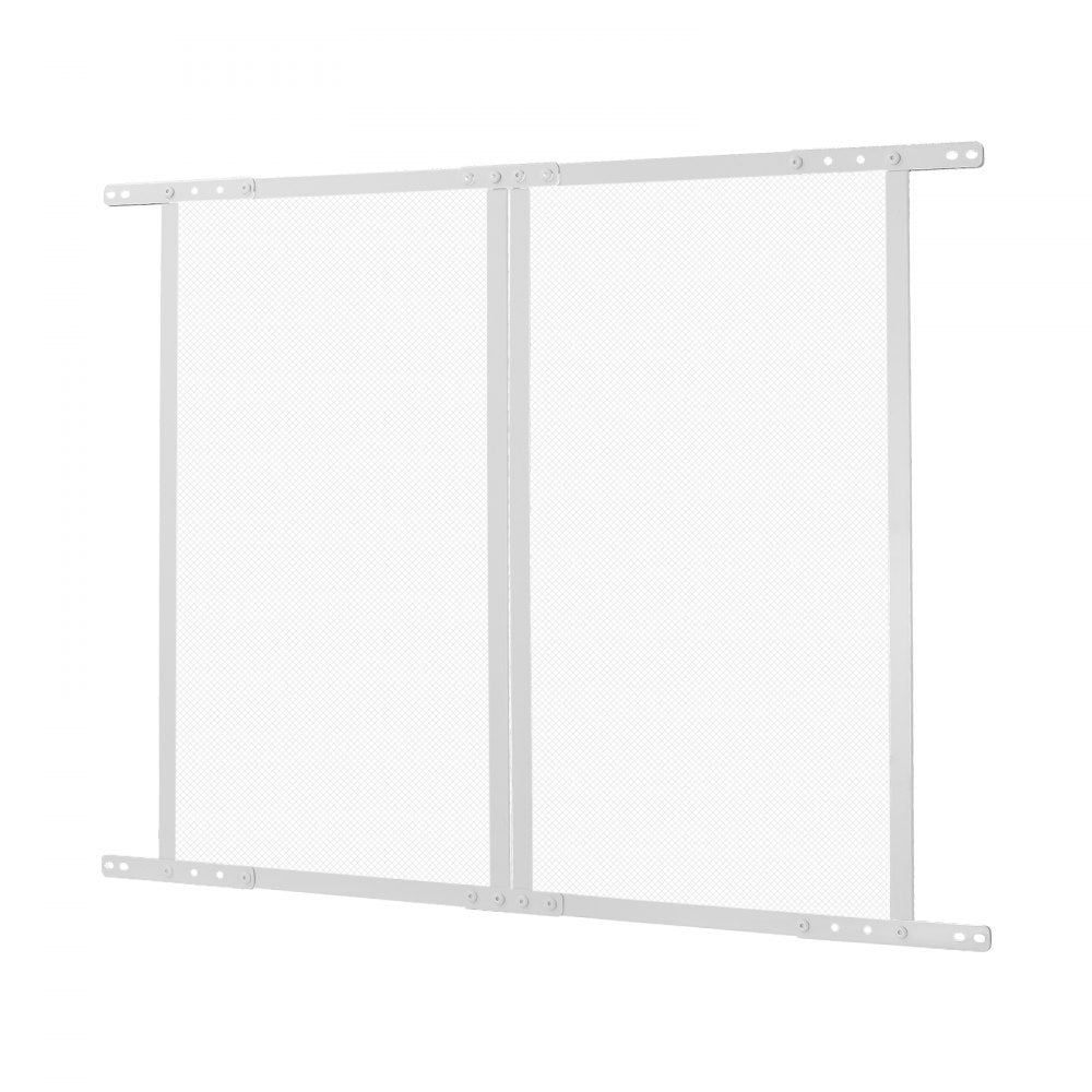 VEVOR RV Screen Door Protector, 28.5 x 31.5 inch Door Grille, Easy to Install and Disassemble, Reinforced Breathable Protective Mesh, Aluminum Alloy Camper RV Entry Protector for Pet Protection, White
