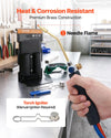 VEVOR Oxygen Propane Torch Kit, Brass Welding Torch for Oxygen MAPP Gas with Dual Pressure Gauges, Portable Oxy-Propane MAPP Brazing Tool Kit with Cylinder Rack for Welding, Soldering, Metal Heating
