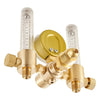 VEVOR Dual Output Argon Regulator, Argon Flow Meter Gas Regulator Gauge for TIG/MIG Welding - with 2PCS 6.6FT Rubber Hoses, 0-60 SCFH, 0-4500 PSI Inlet Pressure, CGA580 Inlet Connection