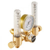 VEVOR Dual Output Argon Regulator, Argon Flow Meter Gas Regulator Gauge for TIG/MIG Welding - with 2PCS 6.6FT Rubber Hoses, 0-60 SCFH, 0-4500 PSI Inlet Pressure, CGA580 Inlet Connection