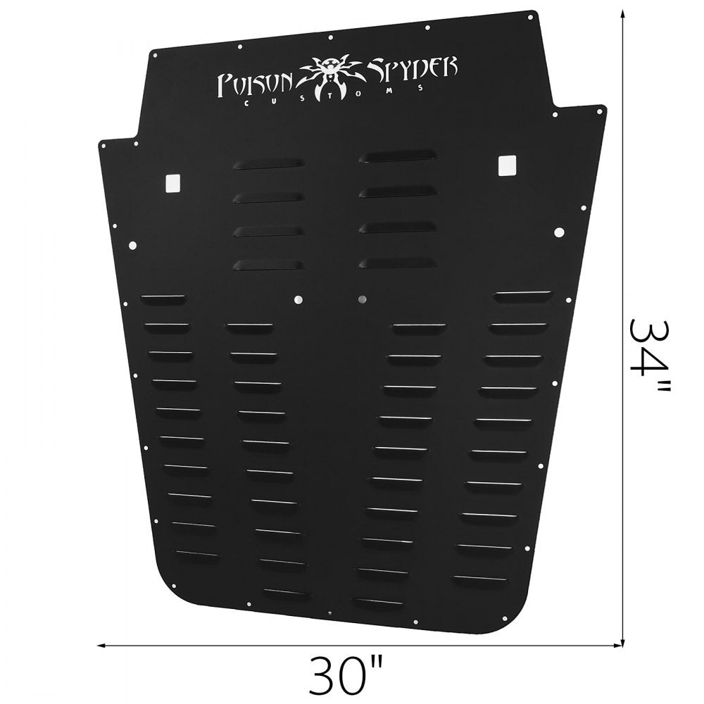 VEVOR Vented Hood Louver Black Powder Coat For 2013-2017 Jeep Wrangler JK