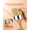 VEVOR Chalk Wax Paint Brush, 4 Piece Wax Paint Brush, Chalk Paint Brushes for Furniture, Acrylic Paint,Milk Paint,Home Decor, Natural Bristle Round Oval Chalk Paint Brush for All Painting and Waxing