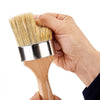 VEVOR Chalk Wax Paint Brush, 4 Piece Wax Paint Brush, Chalk Paint Brushes for Furniture, Acrylic Paint,Milk Paint,Home Decor, Natural Bristle Round Oval Chalk Paint Brush for All Painting and Waxing