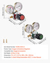 VEVOR Oxygen Acetylene Regulator Set, Oxy-Acetylene Regulators, 0-4000PSI and 0-400PSI Welding Gas Gauges with CGA-540/CGA-510 Inlet Connection & 9/16"-18 Outlet Connection, PC Knob Adjustment