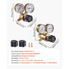 VEVOR Oxygen Acetylene Regulator Set, Oxy-Acetylene Regulators, 0-4000PSI and 0-400PSI Welding Gas Gauges with CGA-540/CGA-200 Inlet Connection & 9/16"-18 Outlet Connection, PC Knob Adjustment