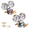 VEVOR Oxygen Acetylene Regulator Set, Oxy-Acetylene Regulators, 0-4000PSI and 0-400PSI Welding Gas Gauges with CGA-540/CGA-510 Inlet Connection & 9/16"-18 Outlet Connection, T-Handle Adjustment