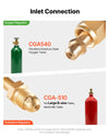 VEVOR Oxygen Acetylene Regulator Set, Oxy-Acetylene Regulators, 0-4000PSI and 0-400PSI Welding Gas Gauges with CGA-540/CGA-510 Inlet Connection & 9/16"-18 Outlet Connection, T-Handle Adjustment
