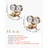 VEVOR Oxygen Acetylene Regulator Set, Oxy-Acetylene Regulators, 0-4000PSI and 0-400PSI Welding Gas Gauges with CGA-540/CGA-200 Inlet Connection & 3/8"-24 Outlet Connection, T-Handle Adjustment