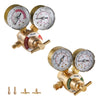 VEVOR Oxygen Acetylene Regulator Set, Oxy-Acetylene Regulators, 0-4000PSI and 0-400PSI Welding Gas Gauges with CGA-540/CGA-200 Inlet Connection & 3/8"-24 Outlet Connection, T-Handle Adjustment