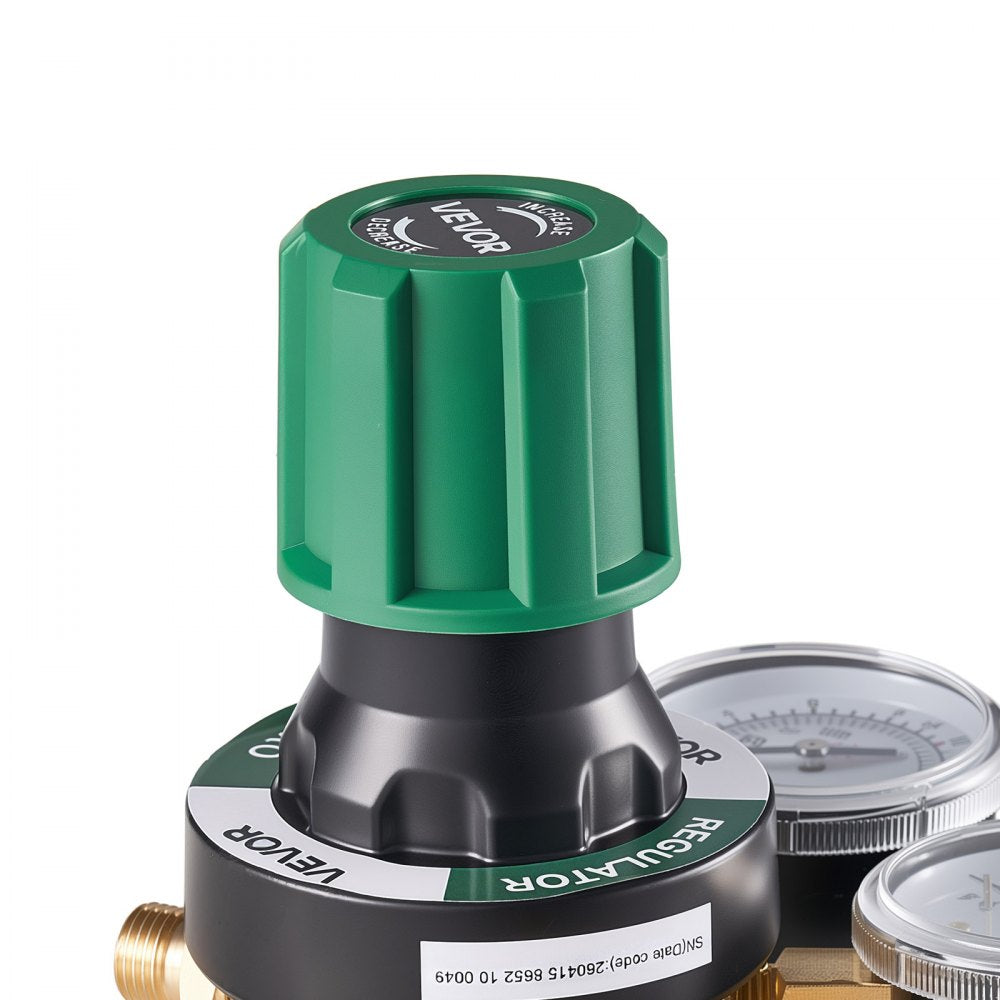 VEVOR Oxygen Acetylene Regulator Set, Oxy-Acetylene Regulators, 0-4000PSI and 0-500PSI Welding Gas Gauges with CGA-540/CGA-510 Inlet Connection & 9/16"-18 Outlet Connection, PC Knob Adjustment