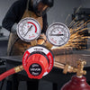 VEVOR Oxygen Acetylene Regulator Set, Oxy-Acetylene Regulators, 0-4000PSI and 0-500PSI Welding Gas Gauges with CGA-540/CGA-510 Inlet Connection & 9/16"-18 Outlet Connection, PC Knob Adjustment