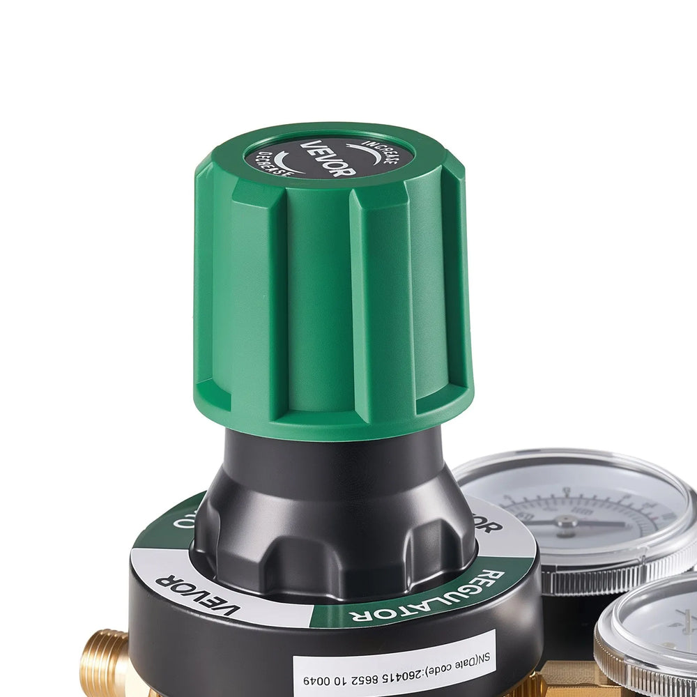 VEVOR Oxygen Acetylene Regulator Set, Oxy-Acetylene Regulators, 0-4000PSI and 0-500PSI Welding Gas Gauges with CGA-540/CGA-510 Inlet Connection & 9/16"-18 Outlet Connection, PC Knob Adjustment