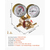 VEVOR Acetylene Regulator, Precise Acetylene Regulator, 0-400PSI Welding Gas Gauge with CGA-200 Inlet Connection & 9/16"-18 LH Outlet Connection, T-Handle Adjustment