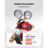VEVOR Acetylene Regulator, Precise Acetylene Regulator, 0-500PSI Welding Gas Gauge with CGA-510 Inlet Connection & 9/16"-18 LH Outlet Connection, PC Knob Adjustment
