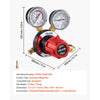 VEVOR Acetylene Regulator, Precise Acetylene Regulator, 0-500PSI Welding Gas Gauge with CGA-510 Inlet Connection & 9/16"-18 LH Outlet Connection, PC Knob Adjustment