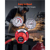 VEVOR Acetylene Regulator, Precise Acetylene Regulator, 0-500PSI Welding Gas Gauge with CGA-510 Inlet Connection & 9/16"-18 LH Outlet Connection, PC Knob Adjustment