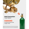 VEVOR Oxygen Regulator, Precise Oxy Regulator, 0-4000PSI Welding Gas Gauge with CGA-540 Inlet Connection & 9/16"-18 RH Outlet Connection, T-Handle Adjustment