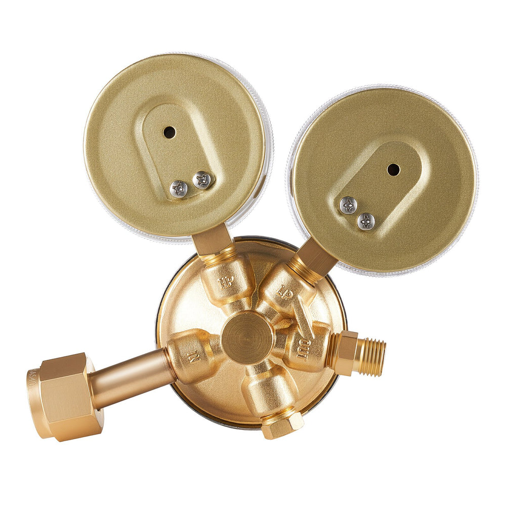 VEVOR Oxygen Regulator, Precise Oxy Regulator, 0-4000PSI Welding Gas Gauge with CGA-540 Inlet Connection & 9/16"-18 RH Outlet Connection, PC Knob Adjustment