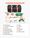 VEVOR Oxygen Acetylene Torch Kit with Check Valves, Gas Welding Cutting Torch Kit, Heavy Duty Oxy Acetylene Brazing Set with 15FT Twin-Hose, 1 Cutting Tip, 3 Welding Tips, 2 Gas Regulators & Tool Bag