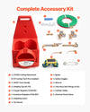 VEVOR Oxygen Acetylene Torch Kit with Check Valves, Gas Welding Cutting Torch Kit, Portable Oxy Acetylene Brazing Set with 15FT Twin-Hose, 1 Cutting Tip, 2 Welding Tips, 2 Regulators & Cylinder Holder
