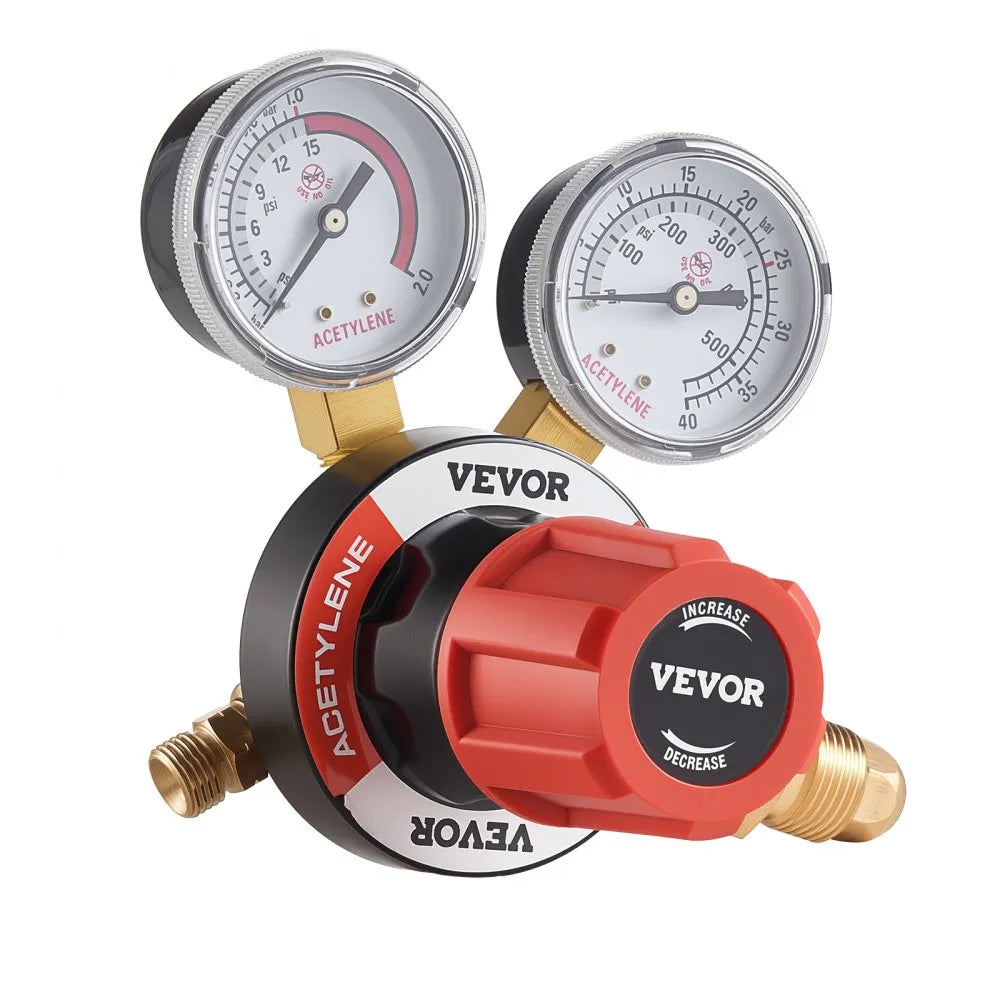VEVOR Oxygen Acetylene Torch Kit with Check Valves, Gas Welding Cutting Torch Kit, Heavy Duty Professional Oxy Acetylene Brazing Set with 15FT Twin-Hose, 2 Cutting Tips, Welding Tips & Gas Regulators