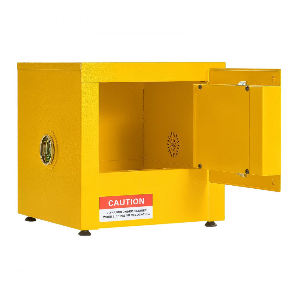 VEVOR Flammable Storage Cabinet, 13" x 13" x 13", Industrial Fire Cabinet, Double-Wall Cold Rolled Steel Hazardous Storage Safety Cabinet, Fire & Explosion-Proof with Lock for Factories Labs Workshops