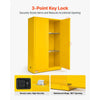 VEVOR Flammable Storage Cabinet, 18" x 43" x 70", Industrial Fire Cabinet, Fire & Explosion Proof, Double-Wall Cold Rolled Steel, 2-Door Hazardous Safety Cabinet with 2 Adjustable Shelves & Key Lock