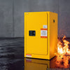 VEVOR Flammable Storage Cabinet, 21" x 21" x 35", Industrial Fire Cabinet, Double-Wall Cold Rolled Steel Hazardous Storage Safety Cabinet, Fire & Explosion-Proof with Adjustable Shelf and Key Lock