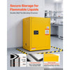 VEVOR Flammable Storage Cabinet, 21" x 25" x 35", Industrial Fire Cabinet, Double-Wall Cold Rolled Steel Hazardous Storage Safety Cabinet, Fire & Explosion-Proof with 2 Adjustable Shelves and Key Lock
