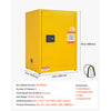 VEVOR Flammable Storage Cabinet, 21" x 25" x 35", Industrial Fire Cabinet, Double-Wall Cold Rolled Steel Hazardous Storage Safety Cabinet, Fire & Explosion-Proof with 2 Adjustable Shelves and Key Lock