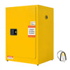 VEVOR Flammable Storage Cabinet, 21" x 25" x 35", Industrial Fire Cabinet, Double-Wall Cold Rolled Steel Hazardous Storage Safety Cabinet, Fire & Explosion-Proof with 2 Adjustable Shelves and Key Lock