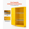 VEVOR Flammable Storage Cabinet, 34" x 34" x 65", Industrial Fire Cabinet, Fire & Explosion Proof, Double-Wall Cold Rolled Steel, 2-Door Hazardous Safety Cabinet with 2 Adjustable Shelves & Key Lock