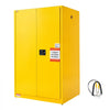 VEVOR Flammable Storage Cabinet, 34" x 43" x 70", Industrial Fire Cabinet, Fire & Explosion Proof, Double-Wall Cold Rolled Steel, 2-Door Hazardous Safety Cabinet with 2 Adjustable Shelves & Key Lock