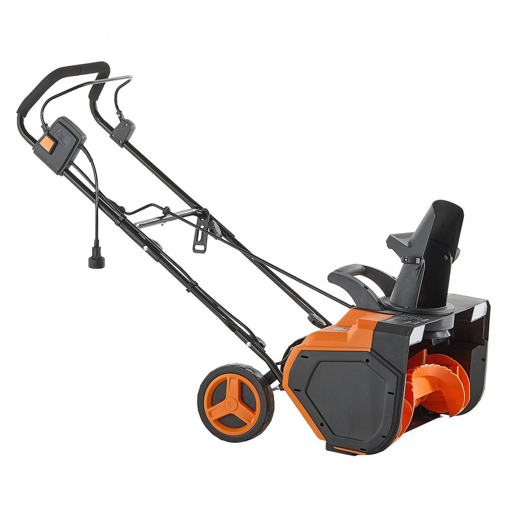 VEVOR Electric Snow Blower, 23 inch 15A Corded Snow Thrower with Dual LED Headlights & 180° Rotating Chute, 25FT Throwing Distance, 12" Depth Clearing, Walk-Behind Snowblower for Driveway Sidewalk