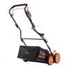 VEVOR 2-in-1 Electric Dethatcher and Scarifier, 16-Inch 15 Amp, Corded Lawn Dethatcher with 14.5-Gallon Thatch Collection Bag, 5-Position Depth Adjustment, Walk Behind Machine for Garden Yard Grass