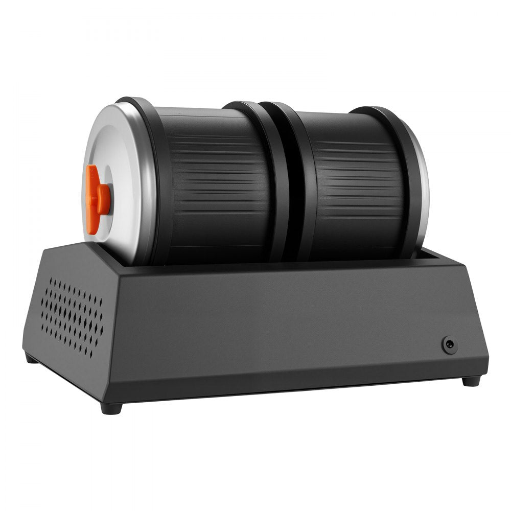 VEVOR Rock Tumbler 8 lbs Double Barrel 4 Speed Settings Rock Polishing Kit, for Adults Beginners and Hobbyists, 9-Day Polishing Timer, Double Barrel, Large Capacity, Rock Polisher Kit with Adapter