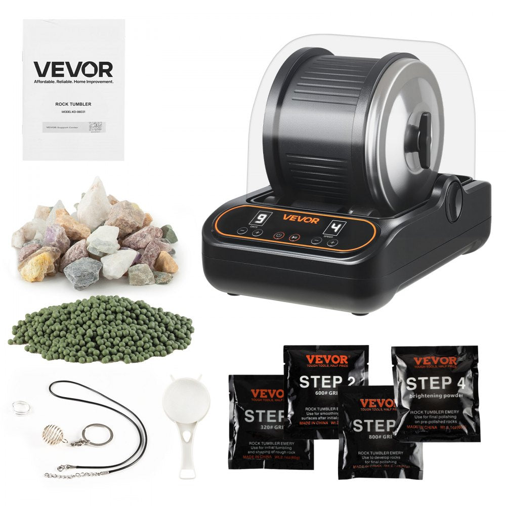 Vevor Rock Tumbler Kit 3 lbs Stone Polishing Machine New