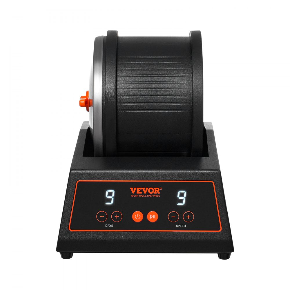 VEVOR Rock Tumbler Machine, 4 lbs Rock Polishing Machine, 9 Speed Settings 9-Day Polishing Timer Stone Tumbler, Direct Drive Motor Rock Polisher, Cold-rolled Steel Body, Rock Polisher for Kids Adults