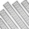VEVOR E Track Tie-Down Rail Kit, 32PCS 5' E-Tracks Set Includes 8 Steel Rails & 8 O-Rings & 8 Tie-Offs with D-Ring & 8 End Caps, Trailer Securing Accessories for Cargo Motorcycles Bikes, 1500 lbs Load