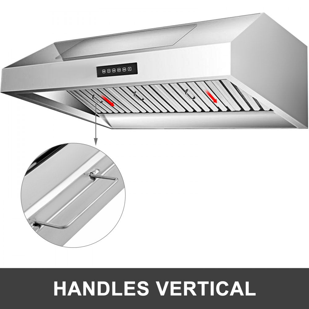 VEVOR Pack of 6 Hood Filters 19.5W x 19.5H Inch, 430 Stainless Steel 4 Grooves Commercial Hood Filters, Range Hood Filter for Grease Rated Commercial Kitchen Exhaust Hoods