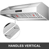 VEVOR Pack of 6 Hood Filters 19.5W x 24.5H Inch, 430 Stainless Steel 4 Grooves Commercial Hood Filters, Range Hood Filter for Grease Rated Commercial Kitchen Exhaust Hoods