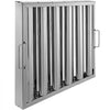 VEVOR Pack of 6 Hood Filters 19.5W x 15.5H Inch, 430 Stainless Steel 5 Grooves Commercial Hood Filters, Range Hood Filter for Grease Rated Commercial Kitchen Exhaust Hoods