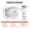 VEVOR Commercial Grease Trap, 8 LBS Grease Interceptor, Top Inlet Interceptor, Under Sink Stainless Steel Grease Trap, 2.8 GPM Waste Water Oil-water Separator, for Restaurant Canteen Home Kitchen