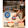 VEVOR 6-Inch Random Orbital Sander 400W Brushless Orbital Sander, 4000-10000RPM 7 Speeds Electric Palm Sanders with 10PCS Sandpapers, Dust Bag & Vacuum Hose for Woodworking Detailing Sanding