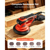 VEVOR 6-Inch Random Orbital Sander 400W Brushless Orbital Sander, 4000-10000RPM 7 Speeds Electric Palm Sanders with 10PCS Sandpapers, Dust Bag & Vacuum Hose for Woodworking Detailing Sanding