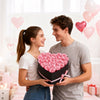 VEVOR Forever Flowers, 27 Preserved Roses in a Heart Shape Box, Eternal Flowers Immortal Bouquet Birthday Present for Women Her Wife Mothers, Anniversary, Valentine's Day,Christmas, Pink